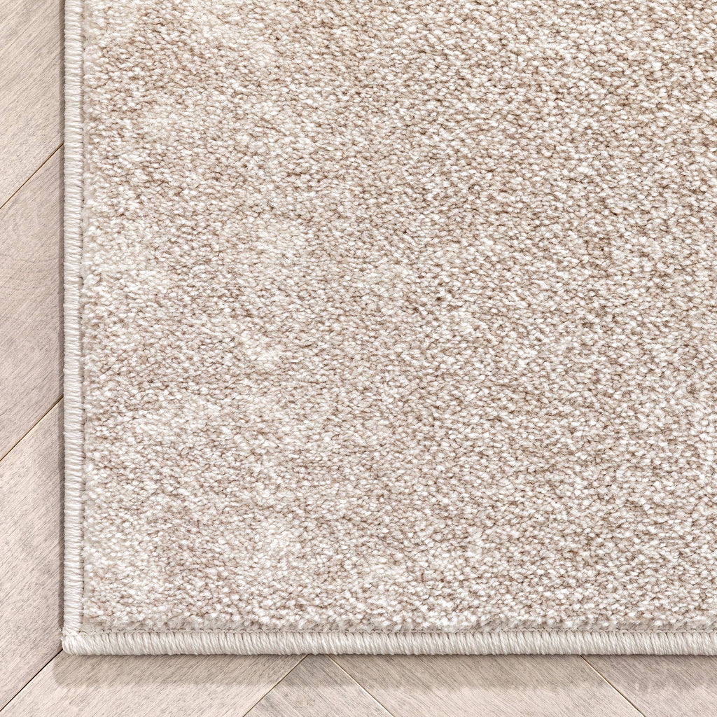 Myra Abstract Leaf Pattern Ivory Vintage Rug: 5'3" x 7'3"