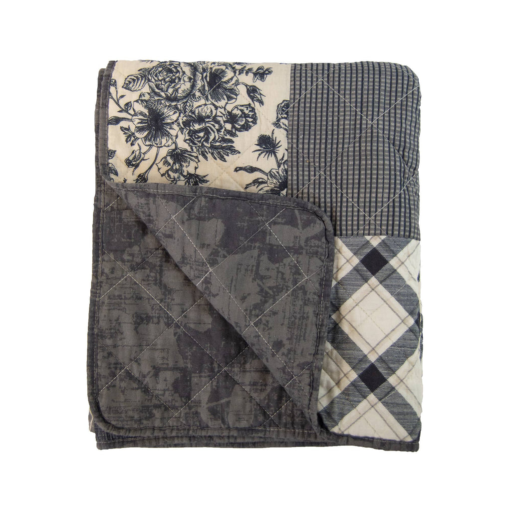 Donna Sharp Augusta 3pc Cotton Pieced Quilt Set: Queen
