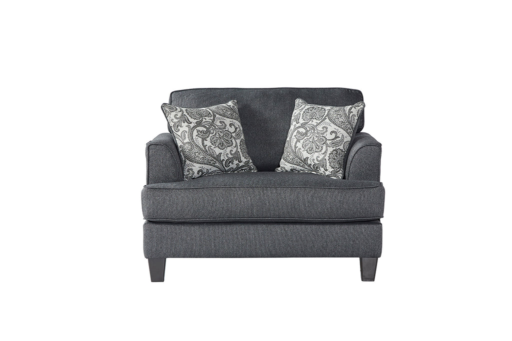 Pebble Gray Traditional Sofa and Loveseat