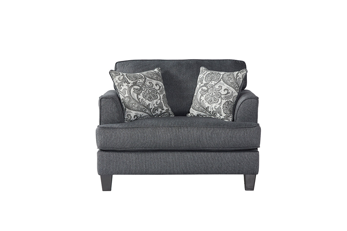 Pebble Gray Traditional Sofa and Loveseat
