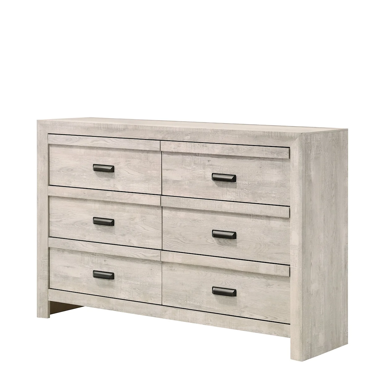 Valor Driftwood White Twin Size Bedroom Set