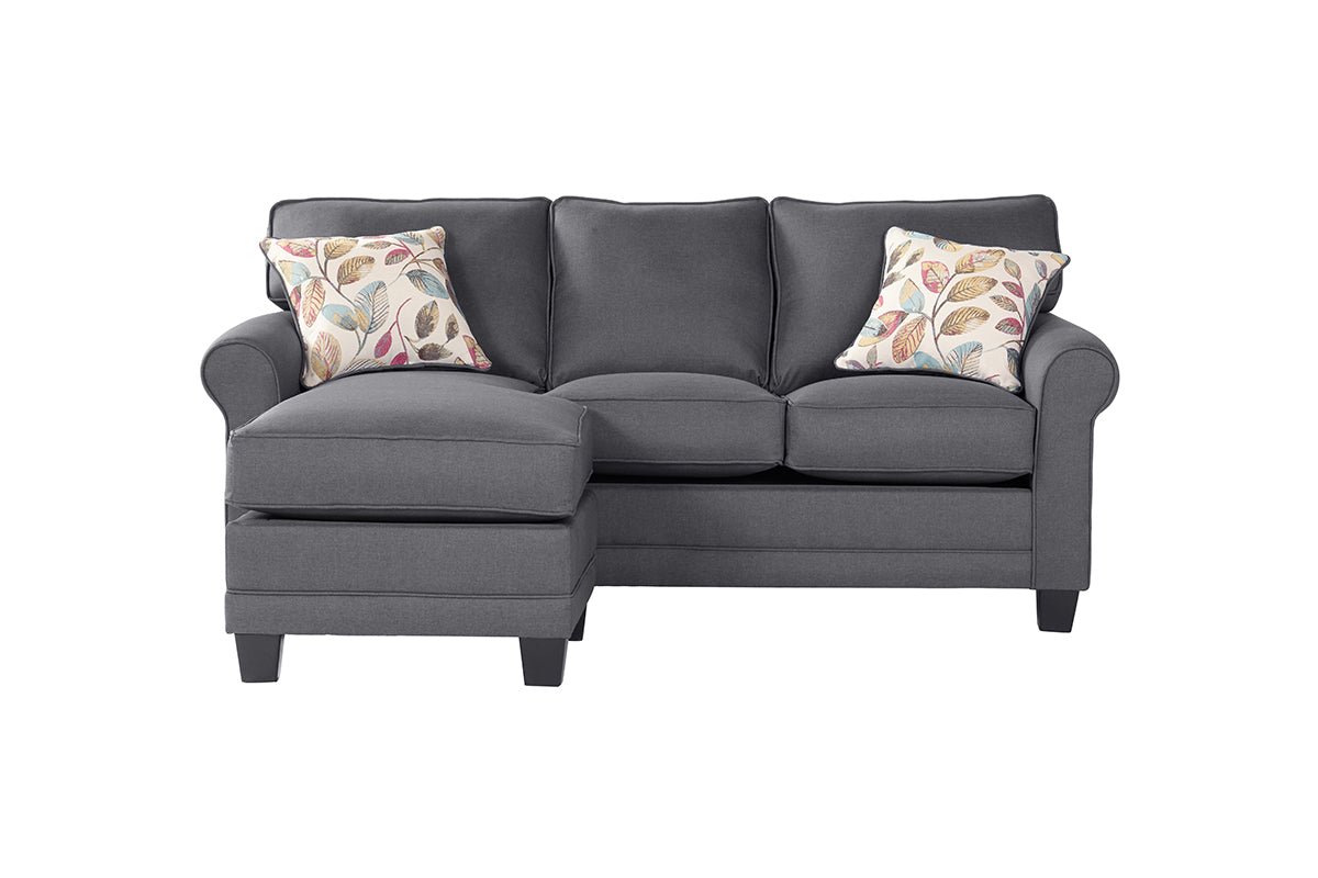 Charcoal Gray Chaise Sofa