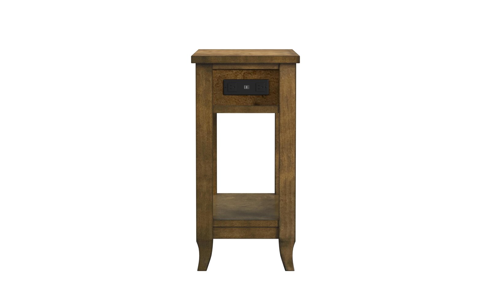 Salem Birch Storage Drawer USB Chairside Table
