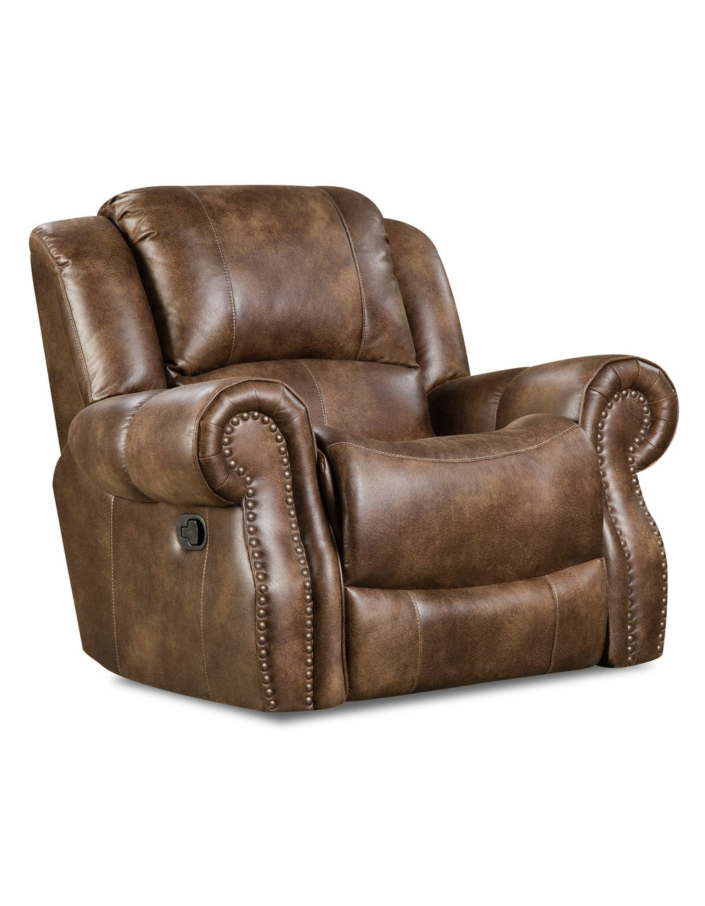Waylon Mocha Brown Reclining Sofa and Console reclining Loveseat