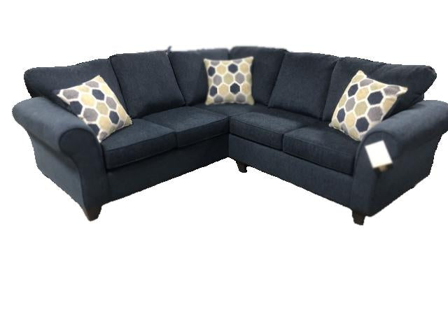 Space Saver Navy Blue Sectional