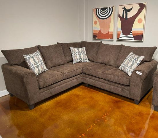 Space Saving Brown Sectional