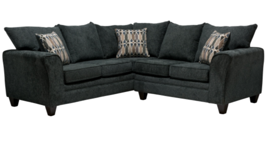 Space Saving Charcoal Gray Sectional