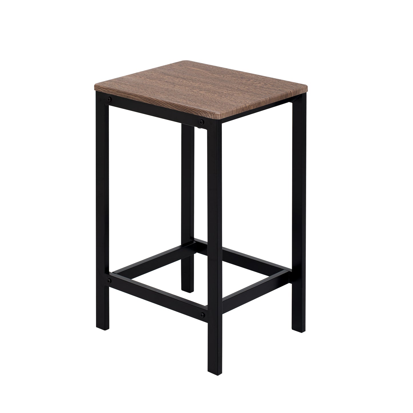 TREXM 5-Piece Compact Bar Table Set with Table and Stools - Modern Industrial Design, Space-Saving Furniture for Dining Room and Breakfast Nook (Dark Brown)