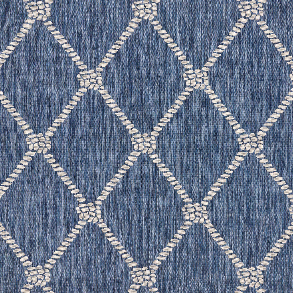 Samantha Nautical Knot Navy/White Indoor/Outdoor Area Rug: 5'3" x 7'