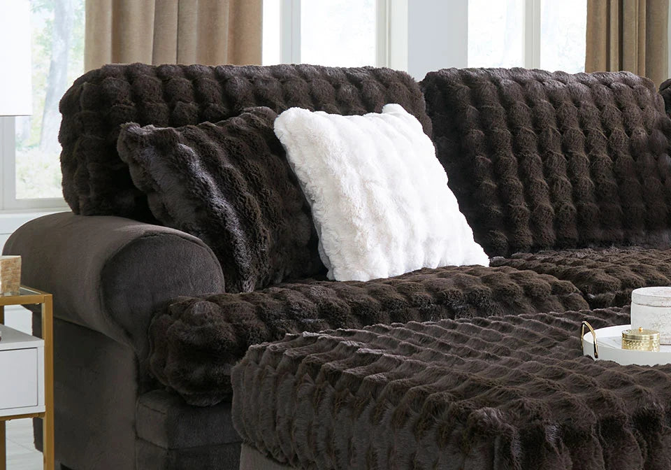 Espresso Brown Egg Carton Super Soft Chaise Sectional