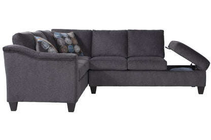 Storage Charcoal Gray Ash Sectional
