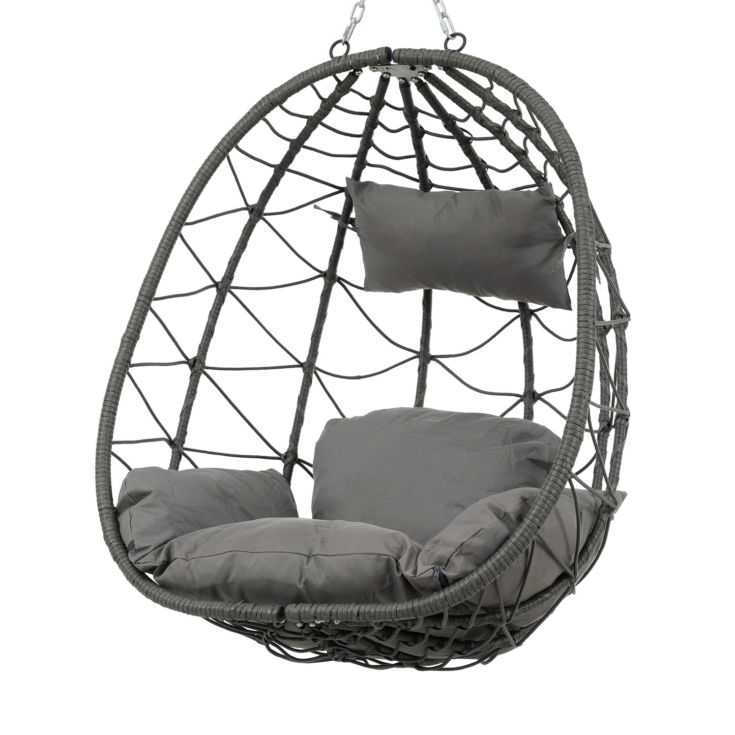 Egg Chair with Stand Indoor Outdoor Swing Chair Patio Wicker Hanging Egg Chair Hanging Basket Chair with Stand for Bedroom Living Room Balcony