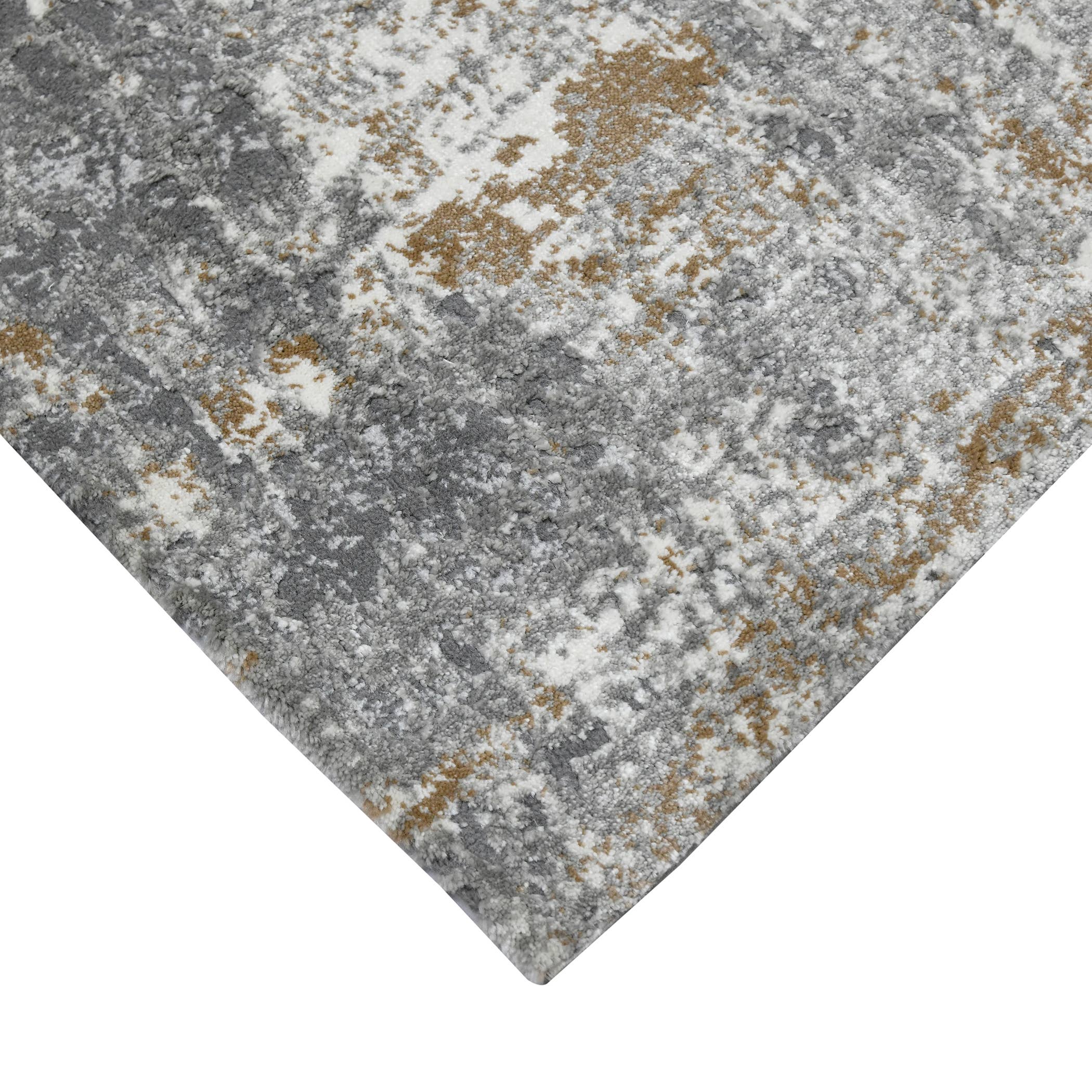 Savannah Milan Gray Abstract Area Rug 5.3X7.9