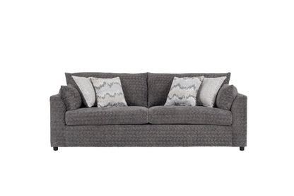 Super Soft Shadow Gray Cuddler Sofa and Loveseat