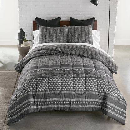 Donna Sharp Nomad Charcoal Gray 3-Piece Comforter Bedding Set