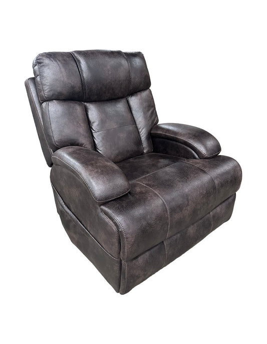 Waylan Espresso Dual Power Headrest and Footrest Lift Recliner