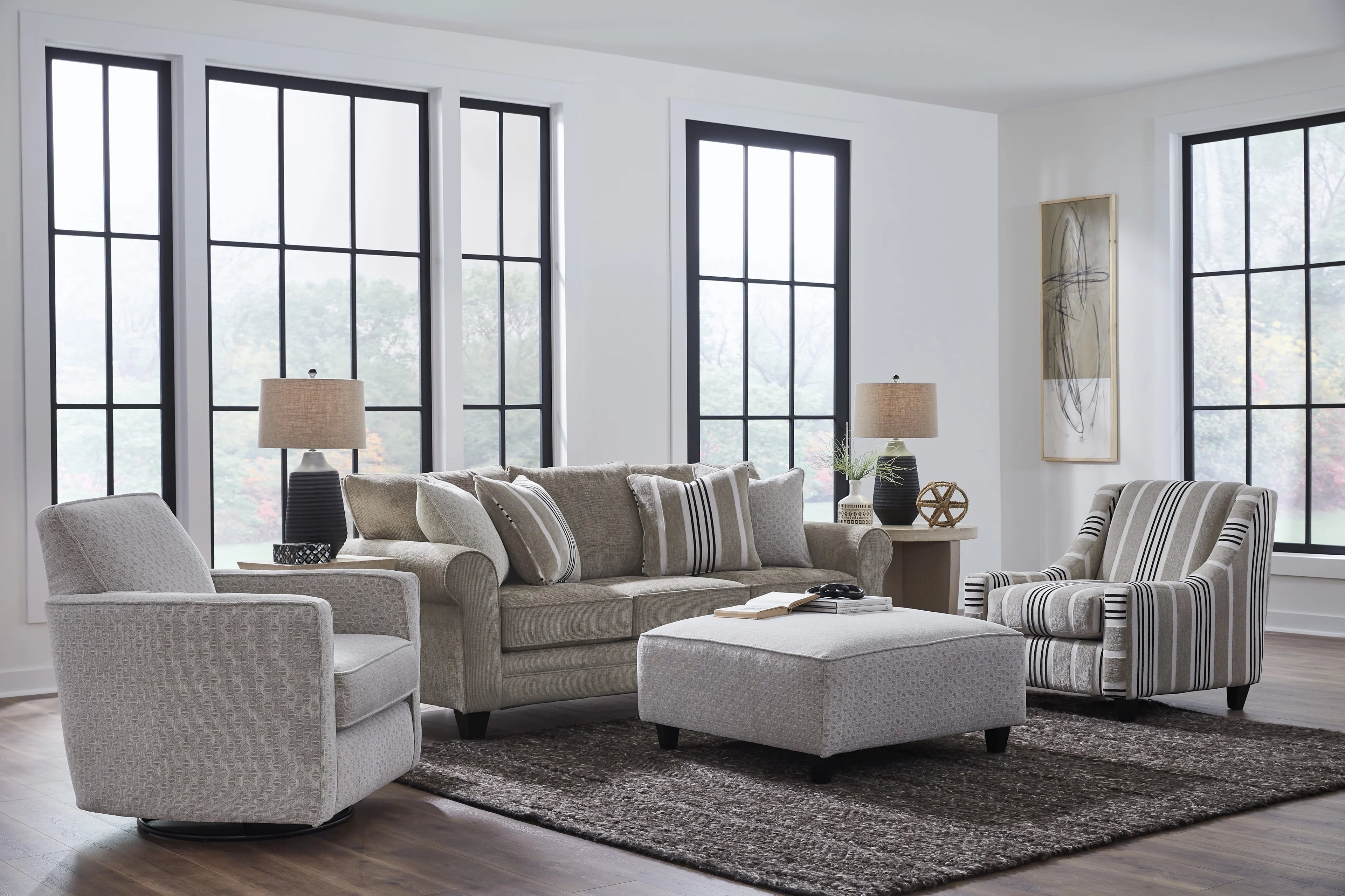 Wowza Cocoa Sofa and Loveseat