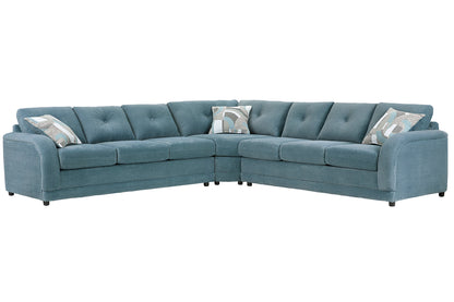 Aquamarine Large Wedge Sectional with Sleeper Option