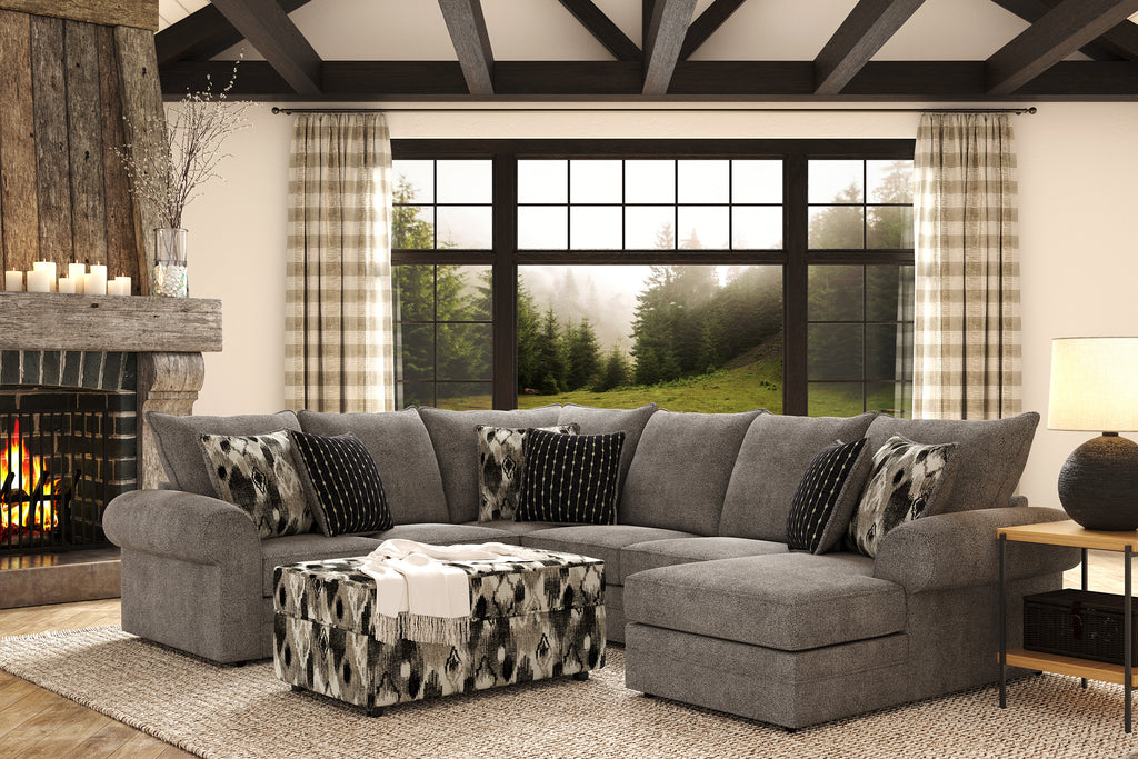 Domain Dove Right Facing Chaise Sectional