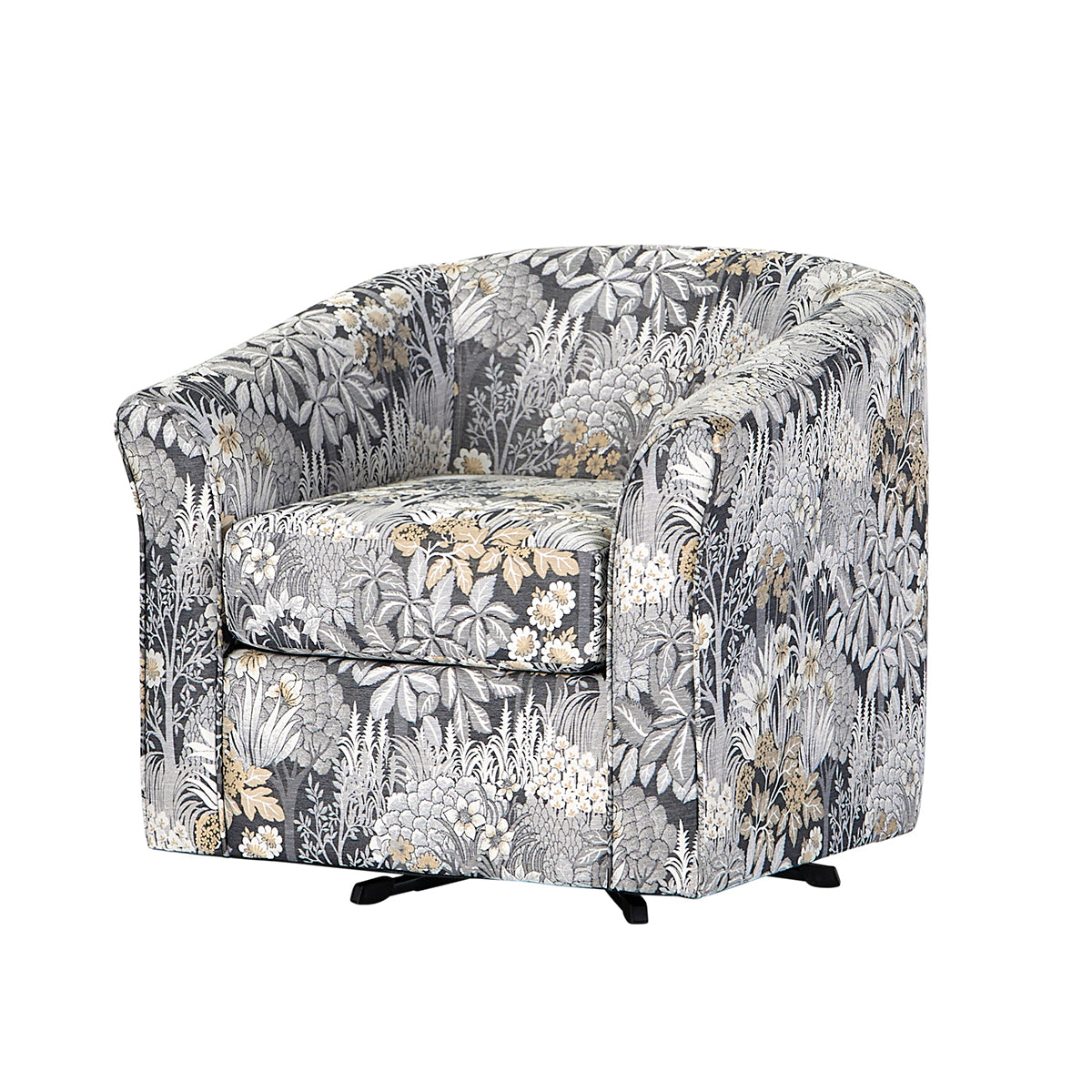 Bloom Metal Gray Swivel Accent Chair