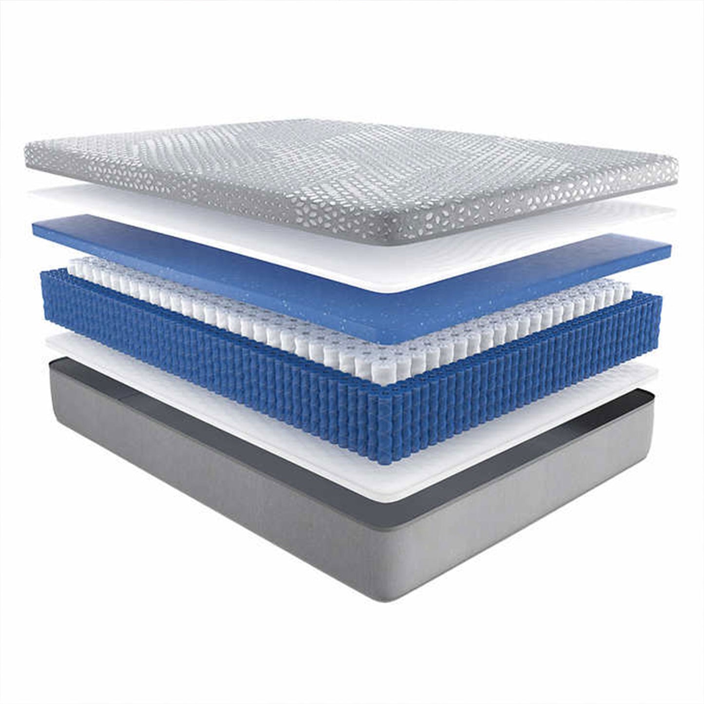 King Size  12" Hybrid Viscoelastic Memory Foam Mattress Set