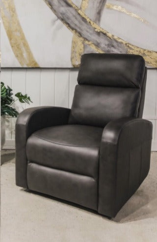 Zero Gravity Leather Power Wall Hugger Charcoal Recliner