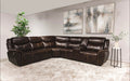 Deep Brown and Chocolate Power Motion Sectional