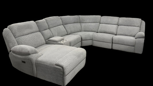 Granite Gray Power Chaise Sectional