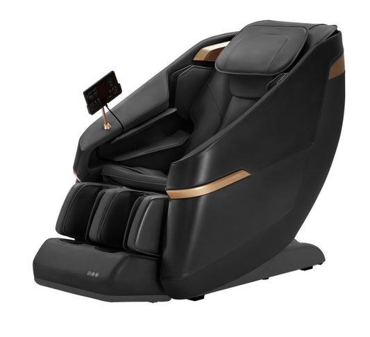 Zero Gravity Black Rocking Massage Chair with Bluetooth and Touchscreen Display