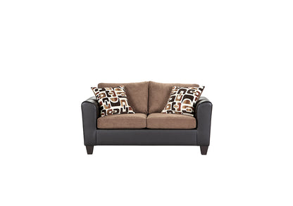 Two Tone Journey Chocolate Sofa and Loveseat