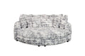 Giant Family Size Cuddler Round Chaise in Phantom Cement