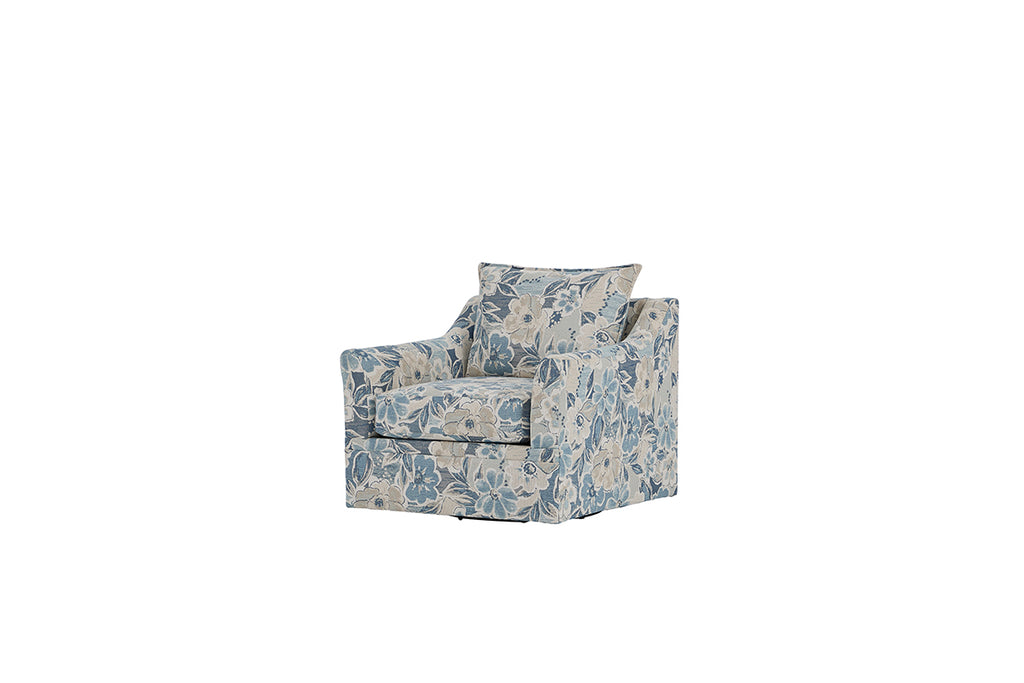 Dexter Flint Gray Blue Round Front Sectional