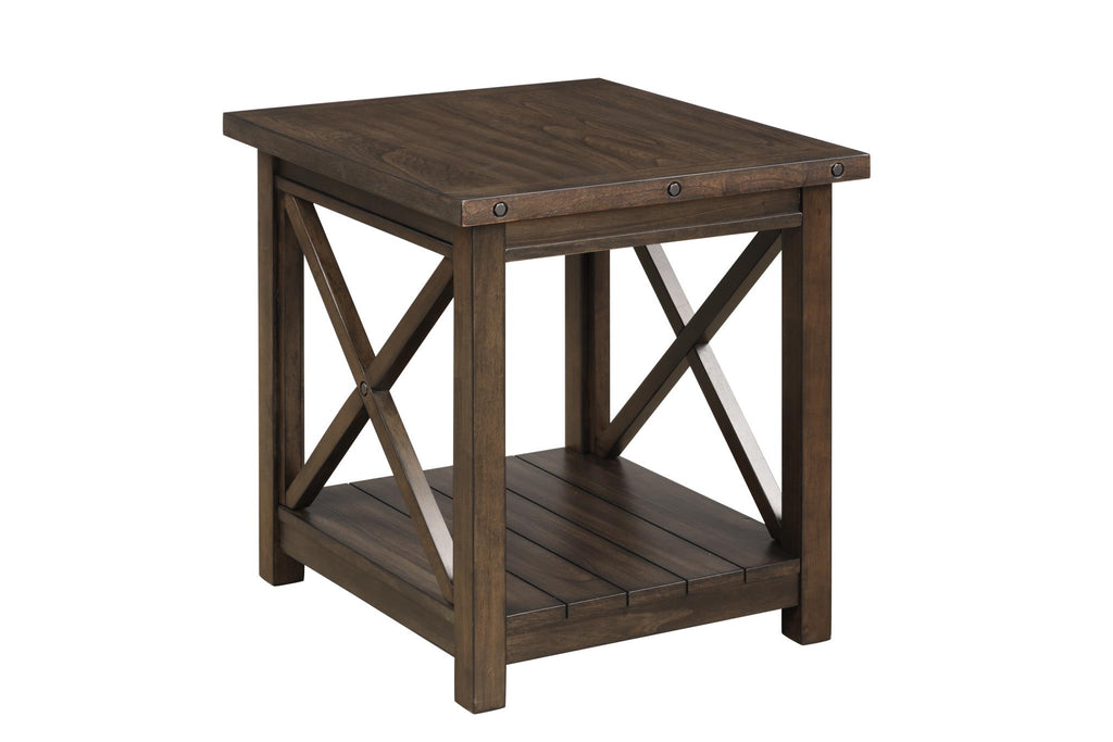 Distressed Brown Lift Top Coffee Table Set