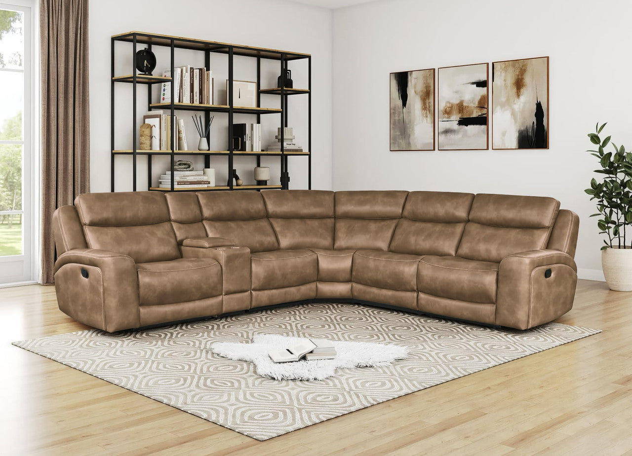 Montana Mocha 6 Piece Reclining Sectional