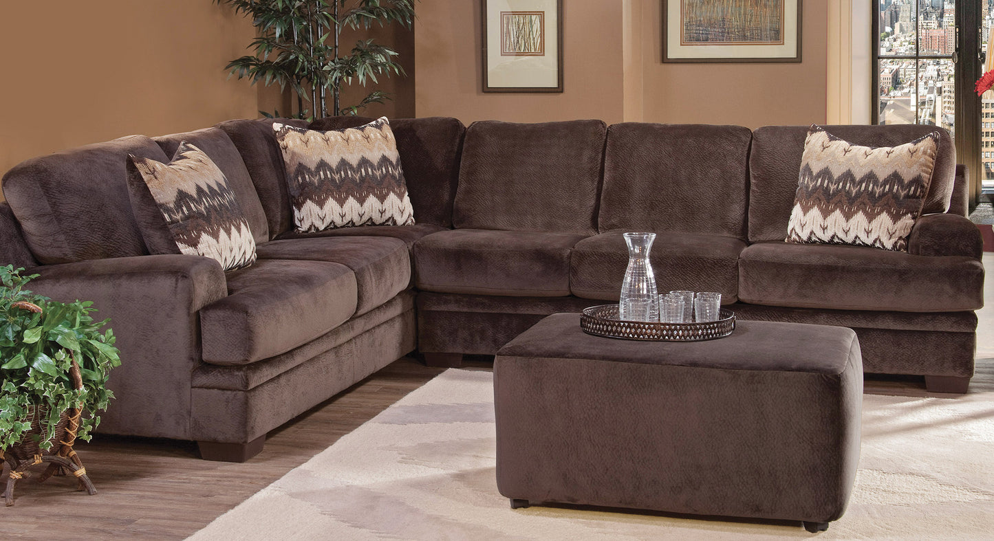 Closeout Olympia Chocolate Sectional