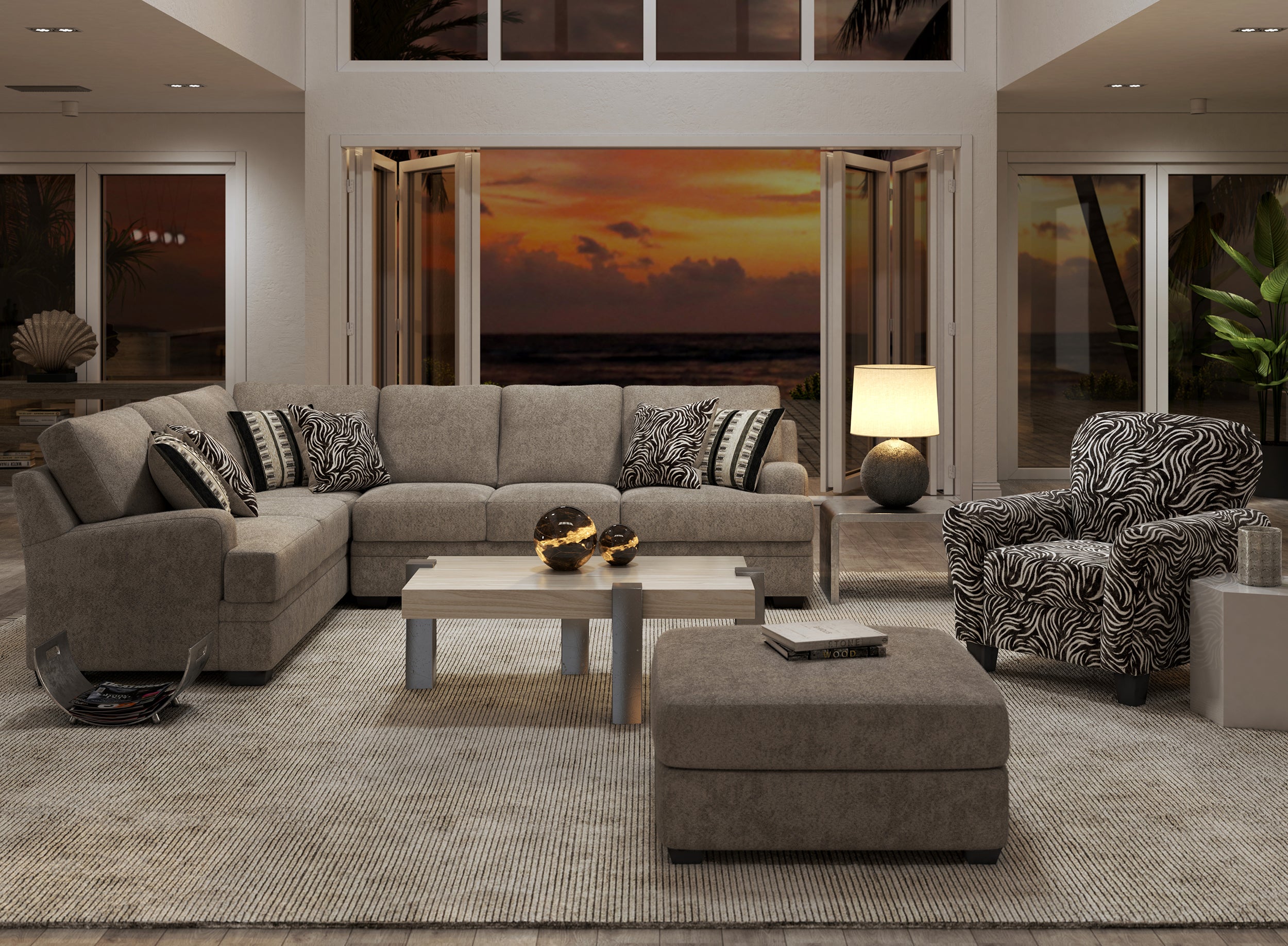Pandora Teddy Bear Sectional – My Furniture Place
