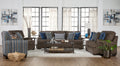 Dewey Brindle Brown Sofa and Loveseat