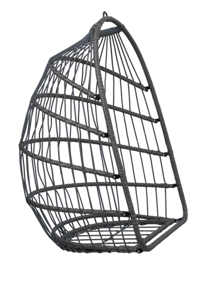 Outdoor Egg Hanging Chair with Stand, Patio Wicker Swing Egg Chair Indoor Swinging Chair Outdoor Hammock Egg Chair