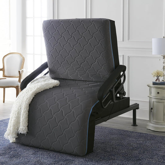 EZ Lift Adjustable Sleep to Stand Twin Bed with Memory Foam Mattress