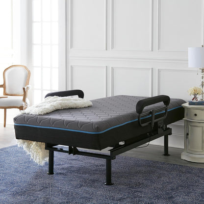 EZ Lift Adjustable Sleep to Stand Twin Bed with Memory Foam Mattress