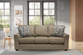 Cashmere Brown Queen Sleeper with Memory Foam Mattress