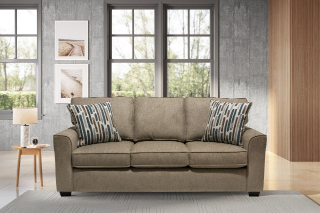 Cashmere Brown Queen Sleeper with Memory Foam Mattress