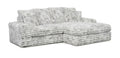 Teddy Bear Light Gray Cuddler Chaise Sofa
