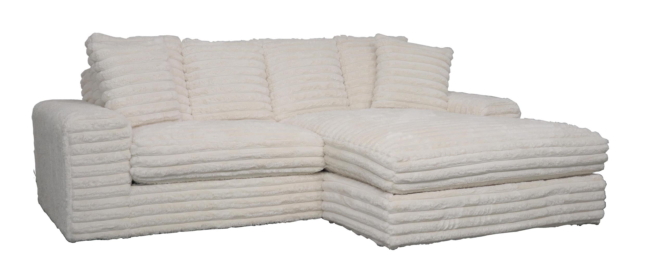 Teddy Bear Cream Beige Cuddler Chaise Sofa