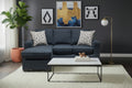 Supreme Denim Reversible Chaise Sofa with Memory Foam Sleeper