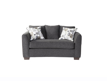 Seville Obsidian Gray Sofa and Loveseat