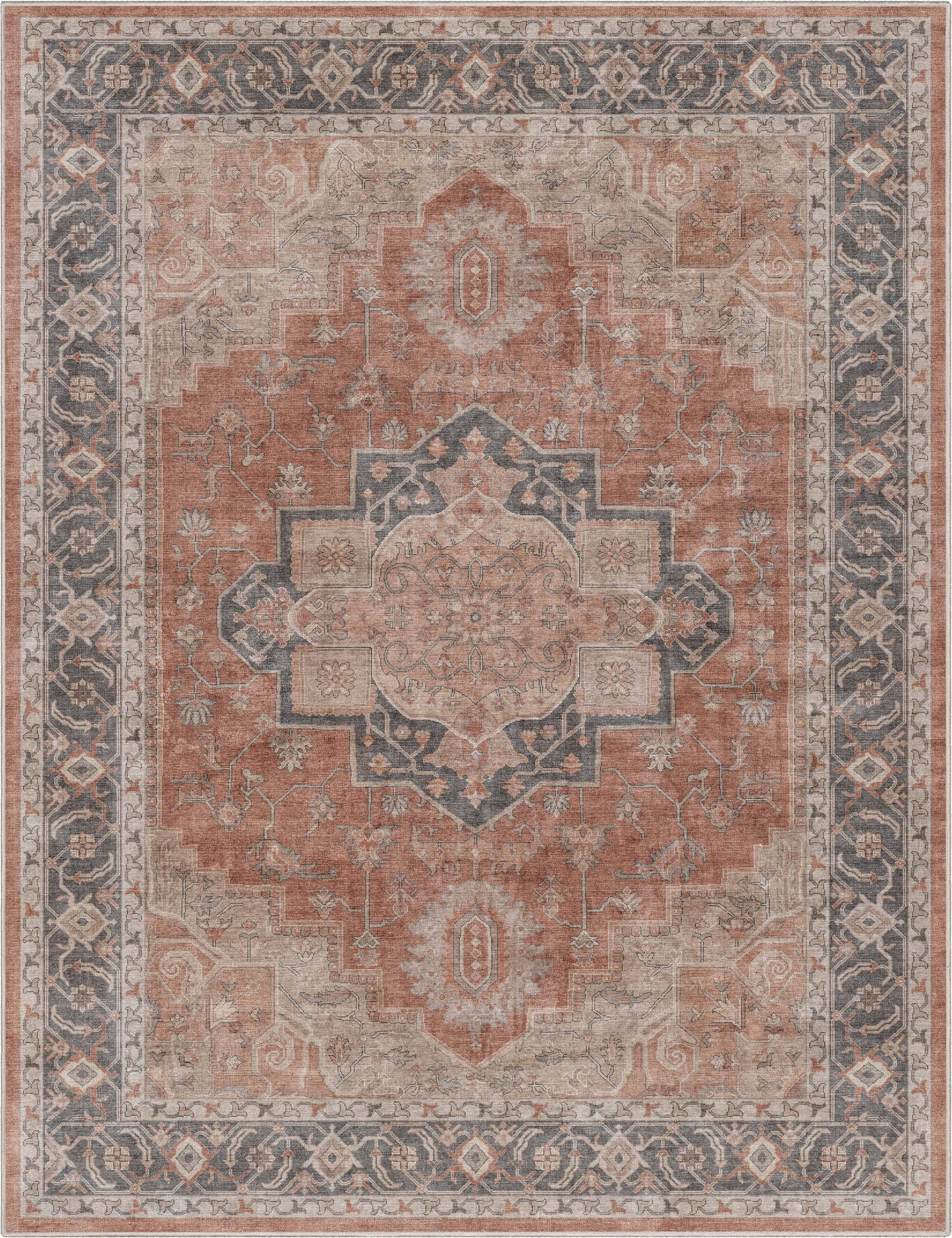 Paris Vintage Oriental Persian Flat-Weave Rug: Multi / Rectangular / 5'3" x 7'3"