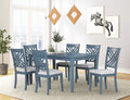 Cobalt Blue and Gray Dining Set