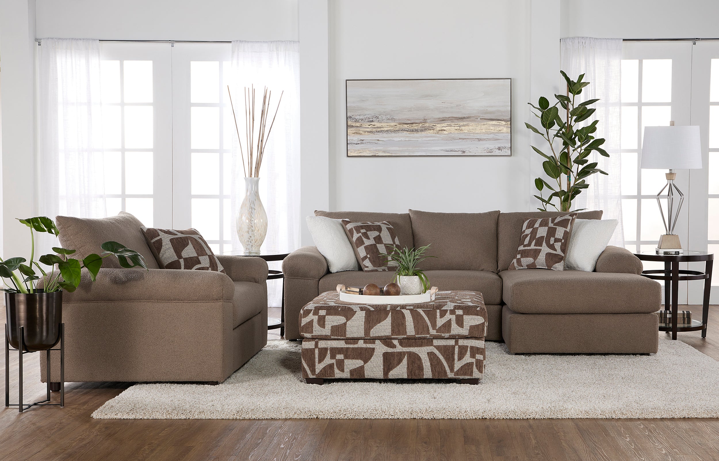 Cush Putty Space Saver Chaise Sectional