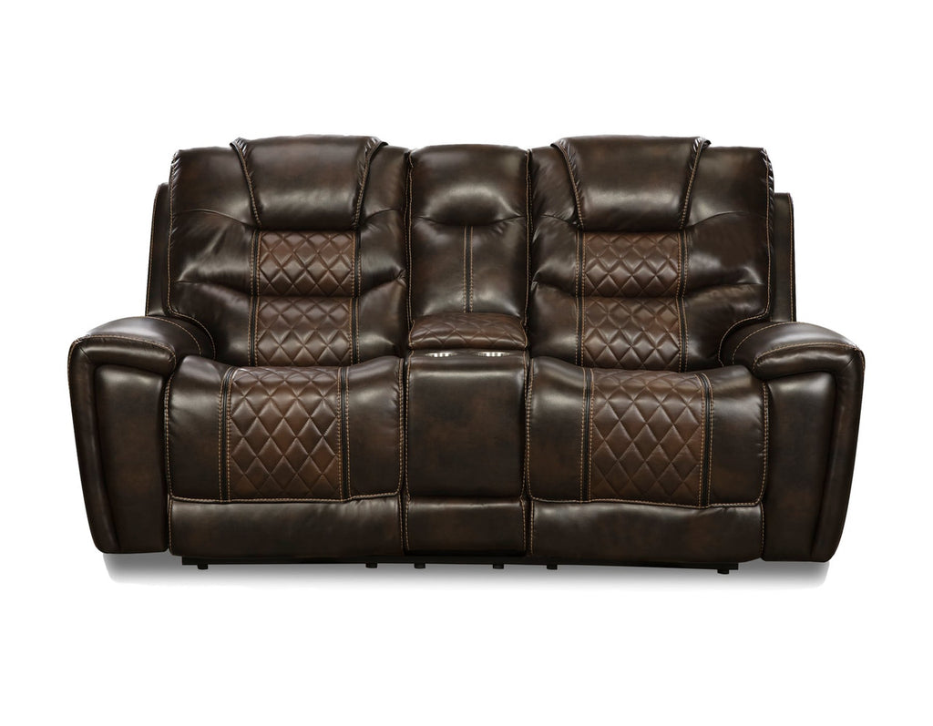 Diamondback Deep Brown Reclining Sofa and Loveseat
